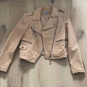 Suede moto jacket